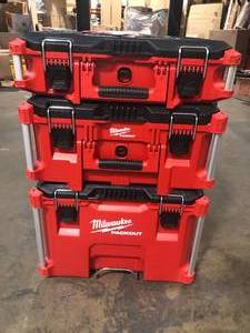 lot 38 image: Milwaukee PACKOUT 22 in. Modular Tool Box Storage System - Good Condition - Review All Pictures