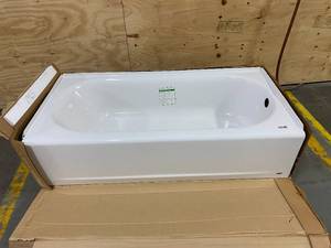 lot 10 image: AMERICAN STANDARD Princeton 60 in. Right Hand Drain Rectangular Alcove Bathtub in White