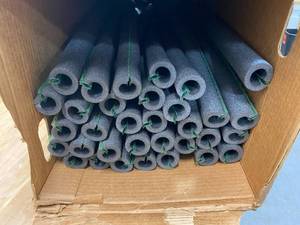 lot 18 image: TUBOLIT Lot of 33-  78 In ID X 38 In Thick Armaflex Armacel Elastomeric Foam Self-Seal Insulation For Pipe Or Tubing (AKA Therma-Cel) - 6 Ft Lengths