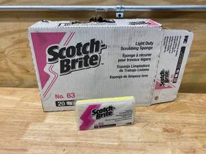 lot 29 image: SCOTCH-BRITE Case of Light Duty Scrubbing Sponges (20 count)