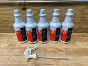 lot 112 image: 3M Lot of 5 Bottles of- Sharpshooter Extra Strength No-Rinse Mark Remover (1 qt. ea)