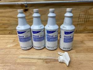 lot 113 image: GLANCE Lot of 4 Bottles of- Glass & Multi-Surface Cleaner, Ready-to-Use (32 oz ea)