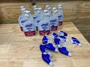 lot 123 image: PURELL Lot of 9 Bottles of - Foodservice Surface Sanitizer (32 oz ea)