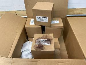 lot 172 image: Lot of 10 Boxes of 24 Hair Nets (dark brown)