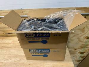 lot 231 image: NET CHOICE Lot of 2 Cases of- Black Soup Spoons