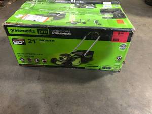PRO 60V 25 BRUSHLESS SELF-PROPELLED LAWN MOWER W (2) 4.0 AH BATTERIES & DUAL-PORT CHARGER - Good condition- review all pictures