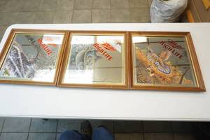 lot 6 image: Scott Zoellick Miller High Life Series 3 print set Tip Up, First FLush, and Opening Day