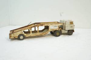 lot 76 image: vintage Cenex truck and transport trailer