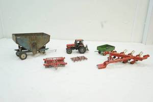 lot 78 image: vintage toy farm implements