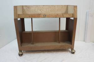 lot 116 image: wheeled bookshop cart