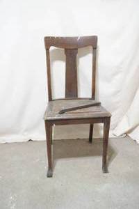 lot 126 image: antique wood chair