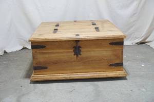 lot 131 image: square wood coffee table