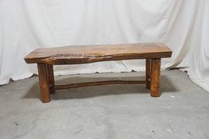 lot 132 image: coffee tablebench