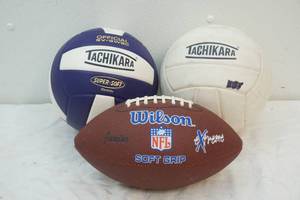 lot 162 image: volleyballs and football