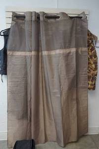 lot 169 image: shower curtain and curtain rod
