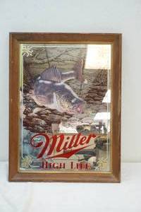 lot 190 image: Miller High Life mirror Minnesota Sportsman Edition first edition