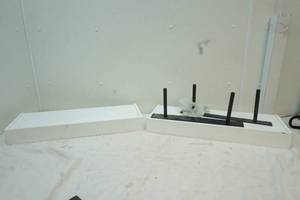 lot 218 image: shelving with mounting brackets