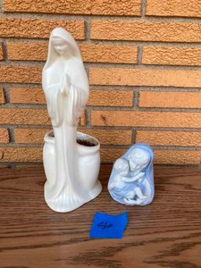 lot 56 image: Virgin Mary Religious Planter and Figuring Lot
