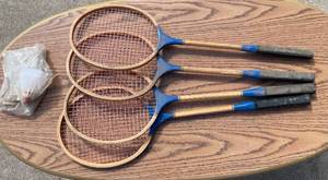 lot 37 image: Badminton Rackets and Birdies