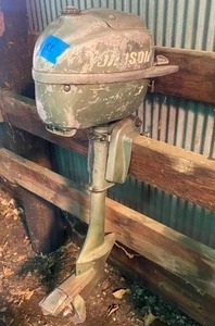 lot 88 image: Vintage Johnson 3 HP Outboard Boat Motor