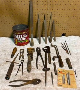 lot 104 image: Large Lot of Hand Files and Vintage Assorted Hand Tools