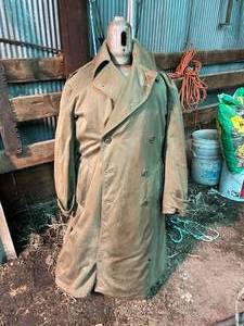 lot 123 image: WWI or WWII Military Trench Coat