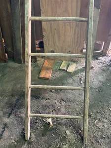 lot 191 image: Large 12 Foot Wood Ladder