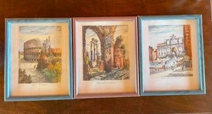 lot 199 image: Lot of 3 Architecture Artwork Prints