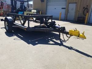 lot 5 image: 2008 BIL-JAX 10 Single Axle Drop Deck Flatbed Trailer