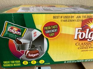 lot 115 image: Folgers Decaf Packets