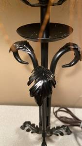 3 Way Ornate Lamp With Black Shade