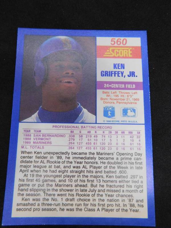 1990 Score Ken Griffey Jr. #560 HOFer