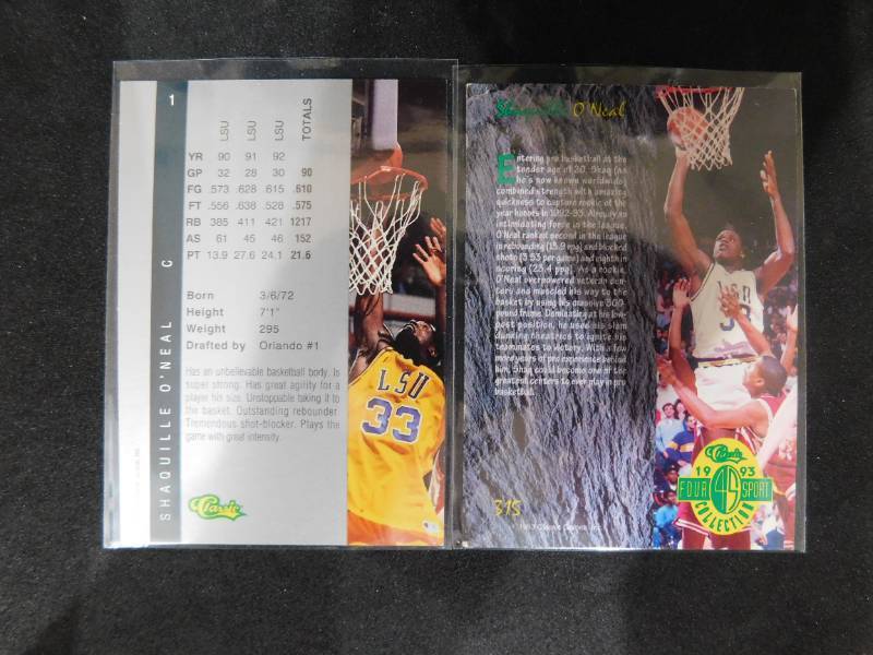(2) 1992-93 Classic Four Sport Shaquille Oneal Rookie Cards