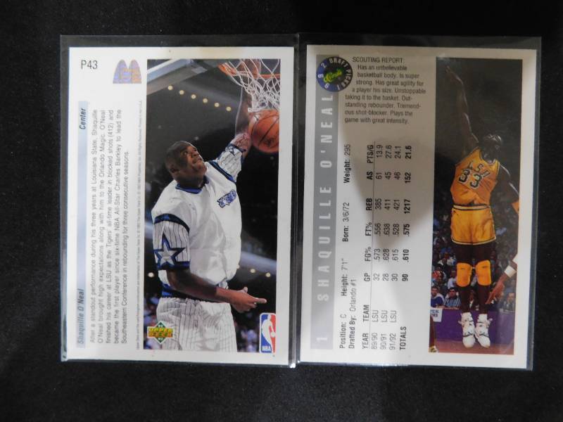 (2) 1992 Shaquille ONeal Rookie Cards - Classic Draft & McDonalds