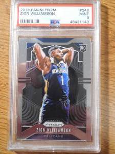 PSA 9 Mint 2019 Panini Prizm Zion Williamson Rookie #248 LK