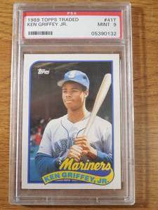 PSA 9 Mint 1989 Topps Traded Ken Griffey Jr. Rookie #41T LK