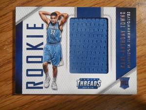 2015 Panini Threads Rookie Jersey Karl-Anthony Towns #1 LK