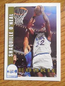 1992 NBA Hoops Shaquille ONeal Rookie #442 HOFer LK