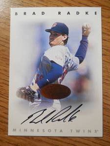 1996 Leaf Signature Series Autograph Brad Radke LK
