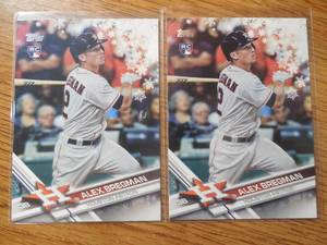 (2) 2017 Topps Holiday Alex Bregman Rookies #HMW47 LK