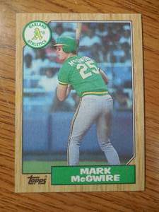 1987 Topps Mark McGwire Rookie #366 LK