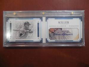 2017 National Treasures Booklet Cut Autograph Harmon Killebrew Serial #7699 LK