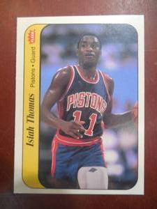 1986 Fleer Sticker Isiah Thomas Rookie #10 HOfer LK
