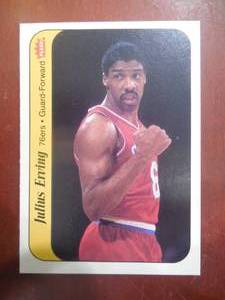 1986 Fleer Sticker Julius Erving #5 HOfer LK