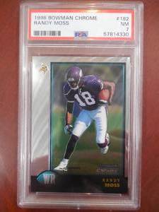PSA 7 1998 Bowman Chrome Randy Moss Rookie #182 HOFer LK