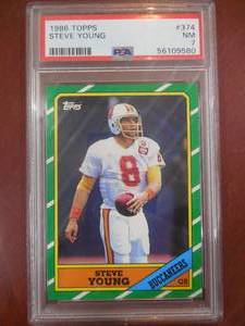 PSA 7 1986 Topps Steve Young Rookie #374 HOFer LK