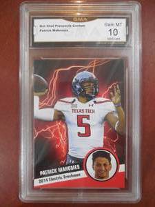GMA 10 Gem Mint 2014 Hot Shot Prospects Patrick Mahomes LK