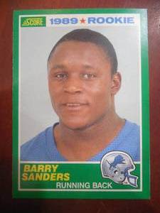 1989 Score Barry Sanders Rookie #257 HOFer LK
