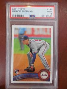 PSA 9 Mint 2011 Topps Freddie Freeman Rookie #145 LK