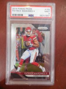 PSA 9 Mint 2018 Panini Prizm Patrick Mahomes #102 LK